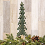 Dark Green Wooden Tree - 14"