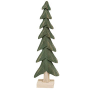 Dark Green Wooden Tree - 14"