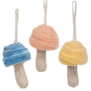 Pastel Velvet Glittered Mushroom Ornament  (3 Count Assortment)