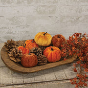 Pumpkins and Pinecones in Mesh Bag (Set of 16)