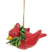 Christmas Cardinal Wood Ornament