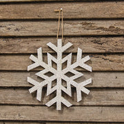 White Glitter Snowflake Ornament