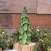 Wood Carved Christmas Tree Sitter 8"
