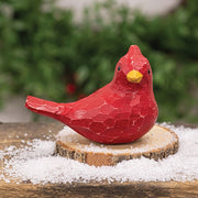 Wood Carved Cardinal Sitter 2.75"