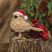 Sisal Bird with Santa Hat