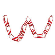 Large Red and White Striped Ribbon Garland - 48"L