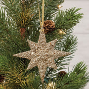 Champagne Sparkle Star Ornament