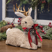 Sisal Laying Reindeer - 8"L