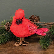Glittered Standing Cardinal - 5"H