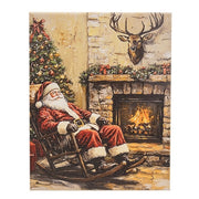 Rustic Winter Lodge Santa Canvas - 8" x 10"