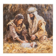 Rustic Nativity Canvas - 8" Sq.