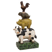 Carved Look Resin Farm Animal Stack - 13"H