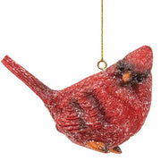 Glittered Resin Sitting Cardinal Ornament  (3 Count Assortment)