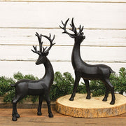 Black Resin Deer  (2 Count Assortment)