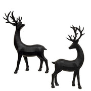 Black Resin Deer  (2 Count Assortment)