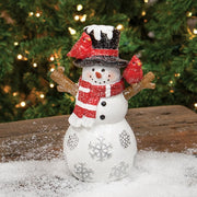 Resin Snowflake & Cardinal Friends Snowman