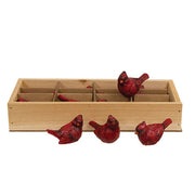 Resin Cardinals In Crate (Set of 12)