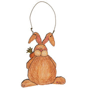 Whimsy Wabbit with Carrot Ornaments (Set of 3)