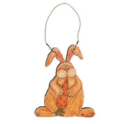 Whimsy Wabbit with Carrot Ornaments (Set of 3)