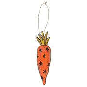 Whimsy Wooden Carrot Ornaments (Set of 3)