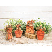 Chunky Wooden Whimsy Gathering Wabbit Sitters (Set of 4)