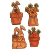 Chunky Wooden Whimsy Gathering Wabbit Sitters (Set of 4)