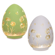 Spinning Glass LED Spring Egg  (2 Count Assortment)