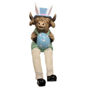 Resin Dangle Leg Easter Highland Sitter  (3 Count Assortment)