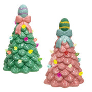 Ceramic Easter Egg LED Table Tree  (2 Count Assortment)
