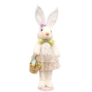 Standing Spring Floral & Eggs Bunny - 16"H  (2 Count Assortment)