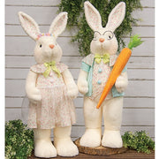 Standing Spring Floral & Eggs Bunny - 30"H  (2 Count Assortment)