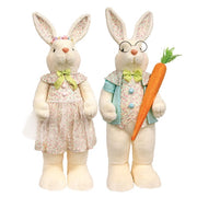 Standing Spring Floral & Eggs Bunny - 30"H  (2 Count Assortment)