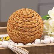 Warm Brown Woven Seagrass Decorative Ball - 4"