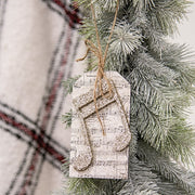 Glittered Mustic Note Tag Ornament