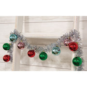 Platinum Tinsel & Bauble Garland - 4 Ft.