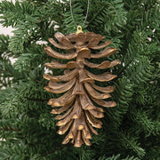Bronze Tipped Pinecone Ornament - 5.5"
