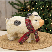 Winter Frosted Sisal Farmhouse Pig