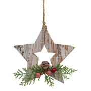 Birch Wood Star Christmas Ornament