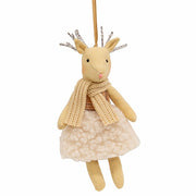 Cream Dress Reindeer Ornament