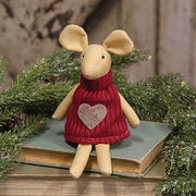 Heart Sweater Sitting Mouse