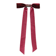 Burgundy Velvet Bow - 15.5"