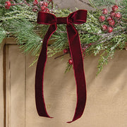 Burgundy Velvet Bow - 15.5"