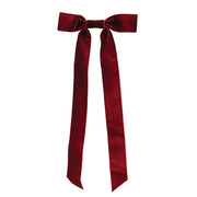 Burgundy Velvet Bow - 15.5"