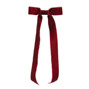 Burgundy Velvet Bow - 10.5"