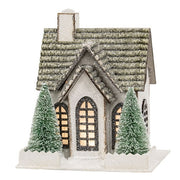 Winter Sparkle Forest LED Cottage with Trees