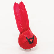 Mini Red Feathered Cardinal Clip