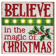 Believe/Joy/Santa LED Box Sign  (3 Count Assortment)