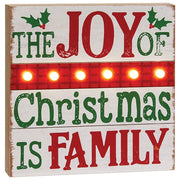 Believe/Joy/Santa LED Box Sign  (3 Count Assortment)