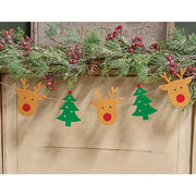 Reindeer & Christmas Tree Felted Garland