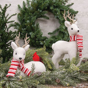 White Standing Deer with Scarf